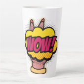 "Wow"-Logo-ontwerp Latte Mok (Voorkant)