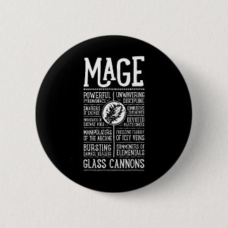 Wow Magiër Role Playing Gamer  Ronde Button 5,7 Cm