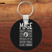 Wow Magiër Role Playing Gamer  Sleutelhanger (Voorkant)