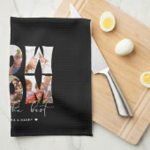 Wow mam Quote Modern Black 6 Foto Collage Theedoek (Quarter Fold)