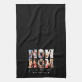 Wow mam Quote Modern Black 6 Foto Collage Theedoek (Verticaal)