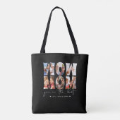 Wow mam Quote Modern Black 6 Foto Collage Tote Bag (Achterkant)