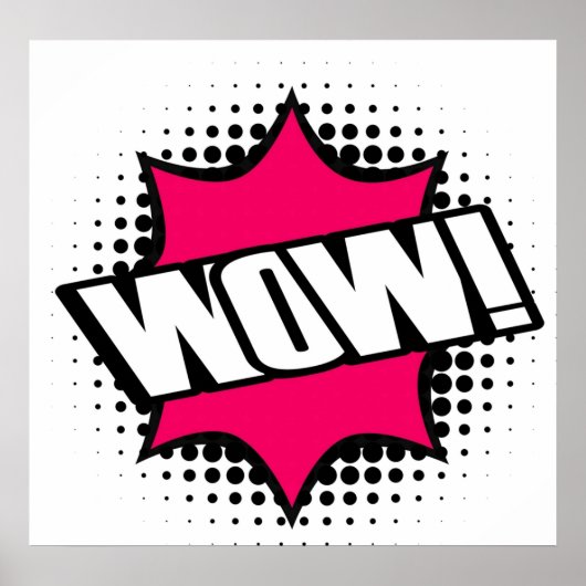 WOW Old School Cartoon Style Poster (Voorkant)