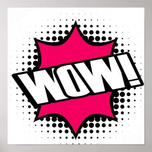 WOW Old School Cartoon Style Poster (Voorkant)