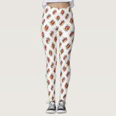 Wow Omg Retro Comic Strip Typography Leggings (Voorkant)