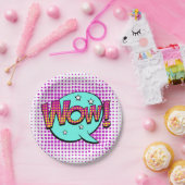 Wow Party Papieren Bordje (Feest)
