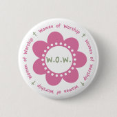 WOW Pin Ronde Button 5,7 Cm (Voorkant)