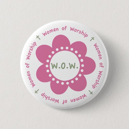 WOW Pin Ronde Button 5,7 Cm (Voorkant)