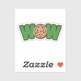 WOW Pizza Sticker