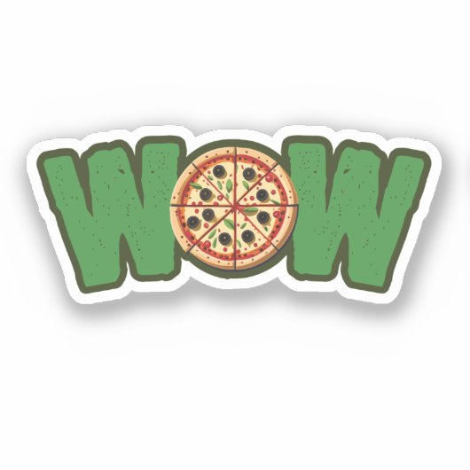 WOW Pizza Sticker (Voorkant)