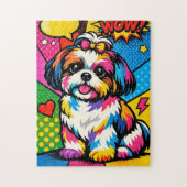 “WOW! Pop-Art Shih Tzu” Legpuzzel (Verticaal)
