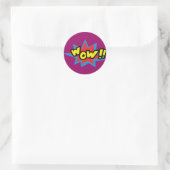 Wow Pop Kunst Ronde Sticker (Tas)