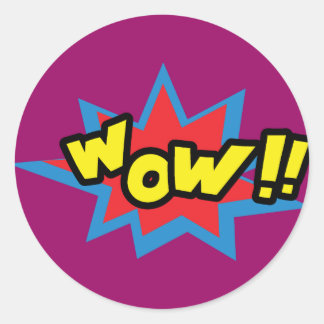Wow Pop Kunst Ronde Sticker