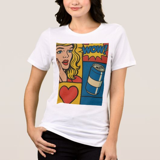 WOW! Pop Love and Soda Tri-Blend Shirt (Voorkant)