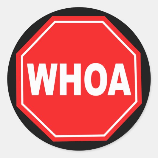 wow ronde sticker (Voorkant)