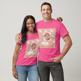 Wow Roze Kleur Baby Shower Verwelkomende Baby T-shirt