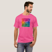Wow roze Sjabloon Upload Bedrijf Logo Mannen Moder T-shirt (Voorkant volledig)