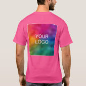 Wow roze Sjabloon Upload Bedrijf Logo Mannen Moder T-shirt (Achterkant)