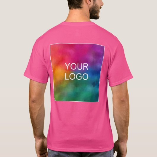 Wow roze Sjabloon Upload Bedrijf Logo Mannen Moder T-shirt (Achterkant)