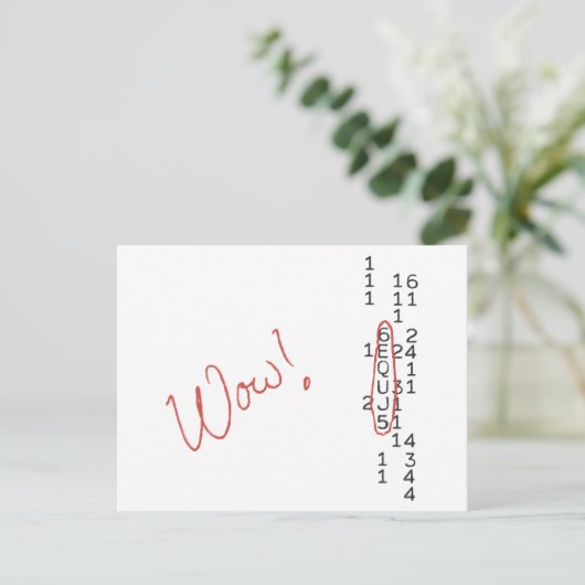 Wow SETI bericht Briefkaart (Staand voorkant)