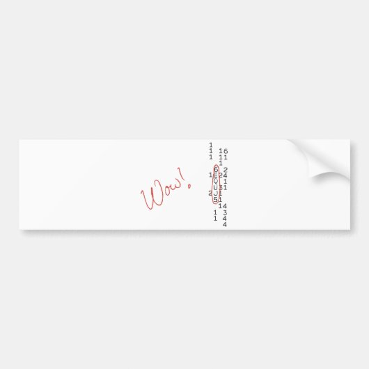 Wow SETI bericht Bumpersticker (Voorkant)