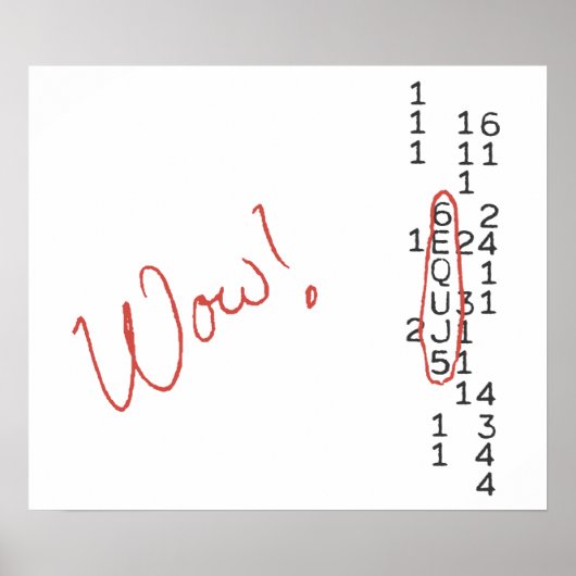 Wow SETI bericht Poster (Voorkant)