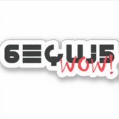 Wow! SETI-signaal 6EQUJ5 8/15/77 Sticker (Voorkant)