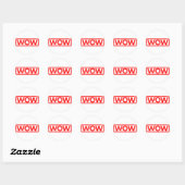 Wow Stempel Ronde Sticker (Vel)