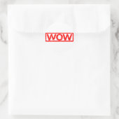 Wow Stempel Ronde Sticker (Tas)