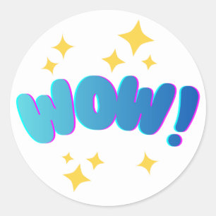 “WOW!” Stimuleringssticker Ronde Sticker