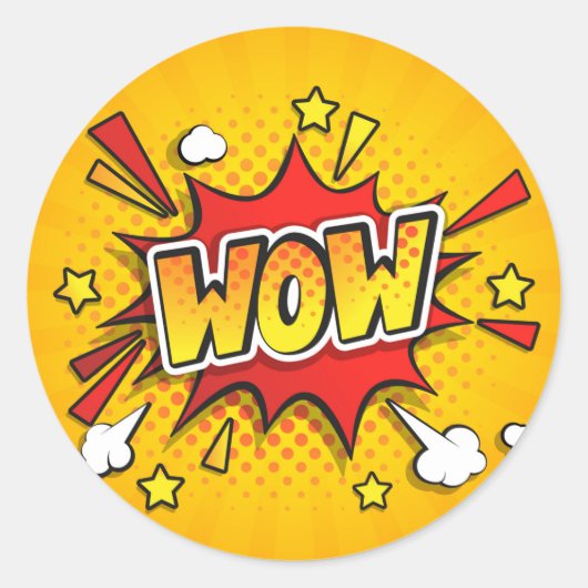 WOW Stripboek Pop Art Sticker (Voorkant)