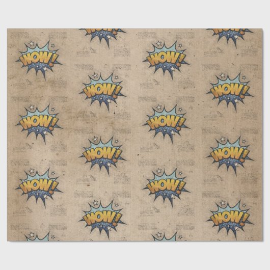 WOW!  stripboek Steampunk Pop Cadeaupapier (Vlak)