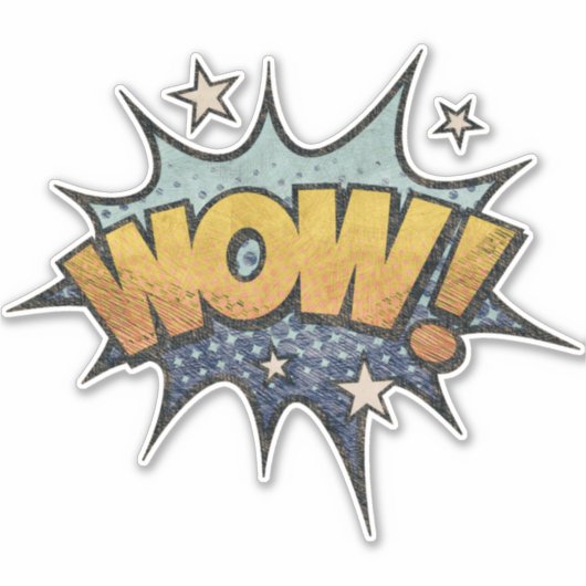 WOW!  stripboek Steampunk Pop Sticker (Voorkant)