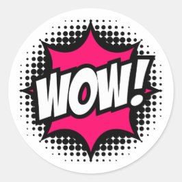 WOW! Stripboekstijl Ronde Sticker