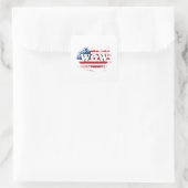 WOW USA Free Day T Classic shirt Vierkante Sticker (Tas)