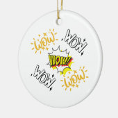 Wow Vrij-dag t-shirt Essential Keramisch Ornament (Links)