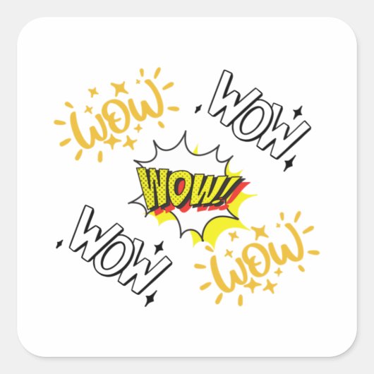 Wow Vrij-dag t-shirt Essential Vierkante Sticker (Voorkant)