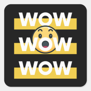 wow vrije dag Klassiek Vierkante Sticker