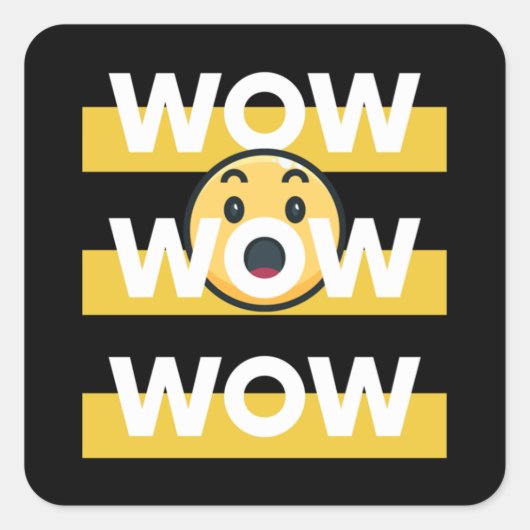 wow vrije dag Klassiek Vierkante Sticker (Voorkant)