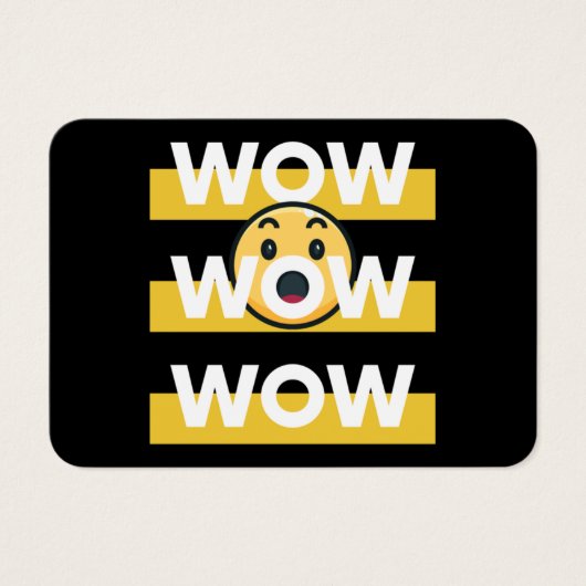 wow vrije dag Klassiek Visitekaartje (Voorkant)