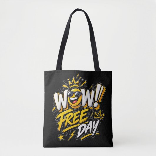 Wow vrije dag tote bag (Voorkant)