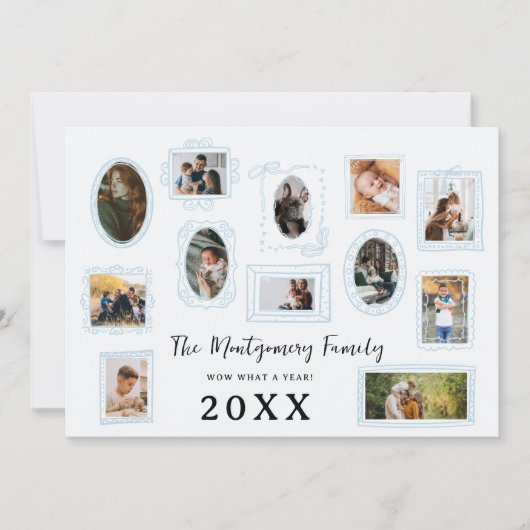 Wow wat een jaar | Familie Fotogalerij Muur Feestdagenkaart (Voorkant)