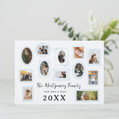 Wow wat een jaar | Familie Fotogalerij Muur Feestdagenkaart (Staand voorkant)