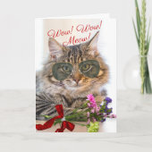 Wow Wauw Meow Valentijn's Day for Husband Kaart (Voorkant)