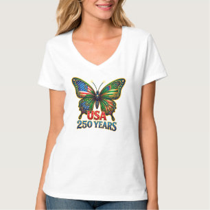 WOW! Wings of Freedom Vlinder USA 250 Jaar T-shirt