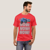 Wow Wow Wow Rocket Voetbalspel cadeau T-shirt (Voorkant volledig)