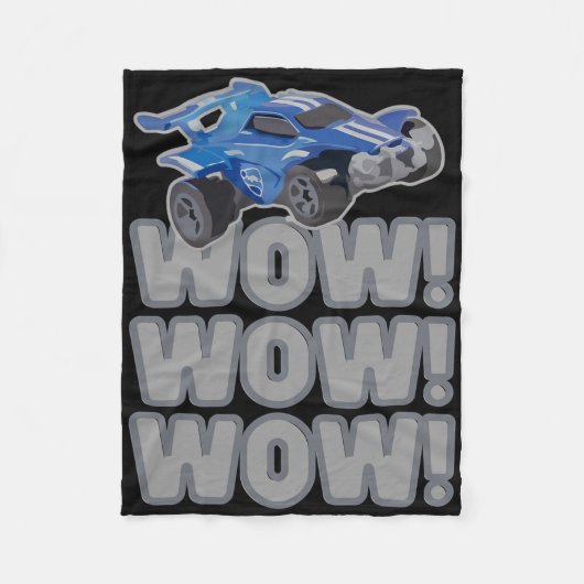 Wow! Wow! Wow! Rocket Voetbalspel  Fleece Deken (Voorkant)