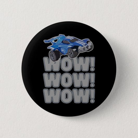 Wow! Wow! Wow! Rocket Voetbalspel  Ronde Button 5,7 Cm (Voorkant)
