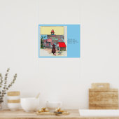 Wow-wow-wow! Wiens hond bent u? kinderrijmpje Poster (Keuken)