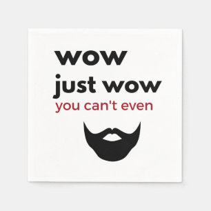 wow wow wow wow cocktail napkins - baard servetten